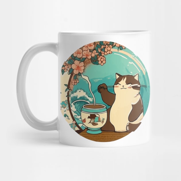 Lucky Cat Coffee Time by Kona Cat Creationz